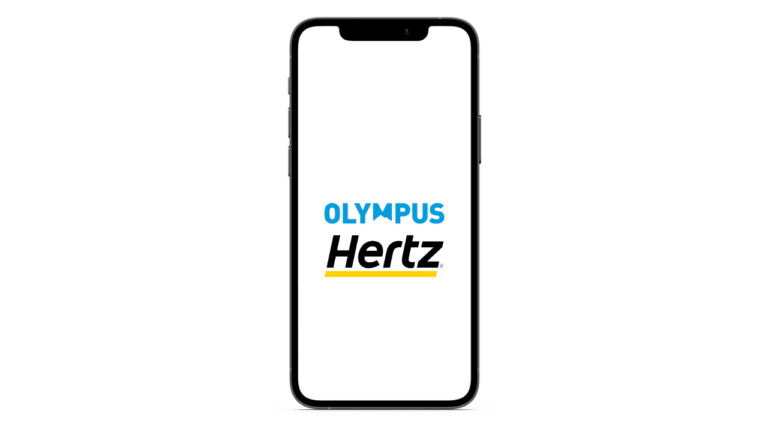 Rent a car from Hertz with the Olympus app cover